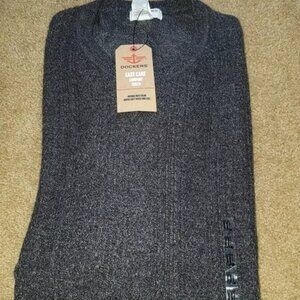 NWT $55 DOCKERS XXL asphalt gray crew neck sweater H2 mens